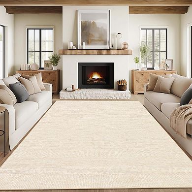 Washable Solid Runner Rug, Non-Slip Low-Pile Carpet for Hallway, Kitchen & Bathroom