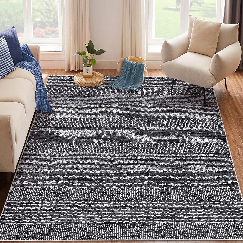 Washable Solid Runner Rug, Non-Slip Low-Pile Carpet for Hallway ...