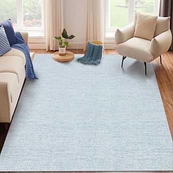 Washable Solid Runner Rug, Non-Slip Low-Pile Carpet for Hallway, Kitchen & Bathroom