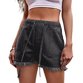 Women Casual Lightweight Drawstring Shorts with Pocket