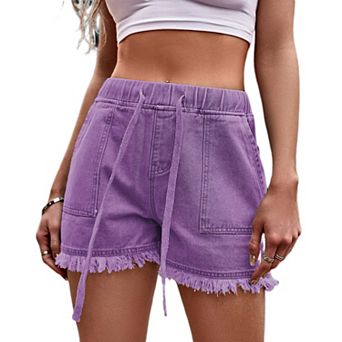 Women Casual Lightweight Drawstring Shorts with Pocket