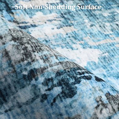 Multi Print Washable Kitchen Runner Non-Slip Soft Hallway Rug Runner Faux Wool Carpet