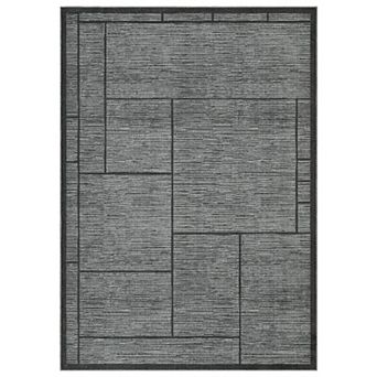 Neutral Geometric Washable Area Rugs - Non-Slip, Stain Resistant for Living Room, Bedroom, Entryway