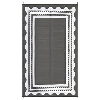 Outdoor Rug Waterproof for Patio, Reversible Modern Area Rug, Large Plastic Straw Mat for Camping