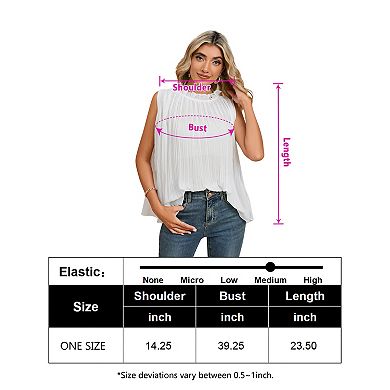 Women Casual Blouse Ruffle Trim Neckline Tank Top