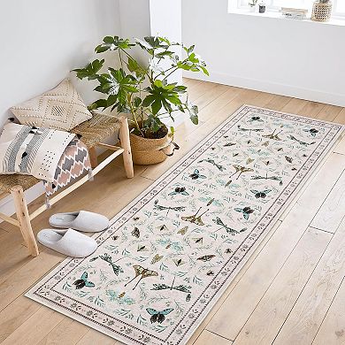 Insect Washable Soft Area Rugs Ultra-Thin Non Slip Dining Room Stain Resistant Rug Large Carpet