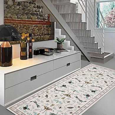 Insect Washable Soft Area Rugs Ultra-Thin Non Slip Dining Room Stain Resistant Rug Large Carpet