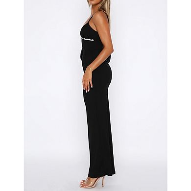 Women's Casual Slip Sleeveless Bodycon Slim Elegant Maxi Dresses