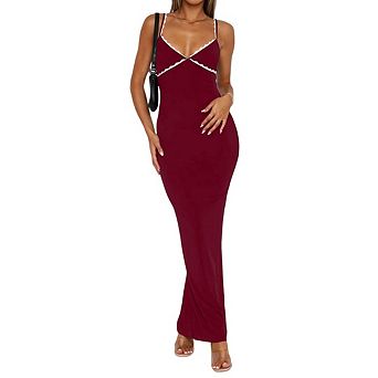 Women's Casual Slip Sleeveless Bodycon Slim Elegant Maxi Dresses