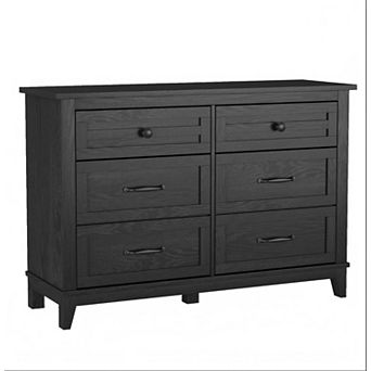 Tall Vertical 6-Drawer Wooden Chest. Freestanding Large Storage for Living Room, Bedroom.