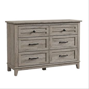 Tall Vertical 6-Drawer Wooden Chest. Freestanding Large Storage for Living Room, Bedroom.
