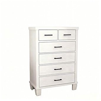 6-drawer wooden dresser for bedroom, living room, or entryway storage.