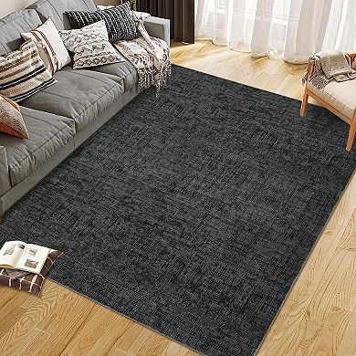 Washable Kitchen Modern Runner Rug Contemporary Solid Rug Non-Slip Foldable Aesthetic Accent