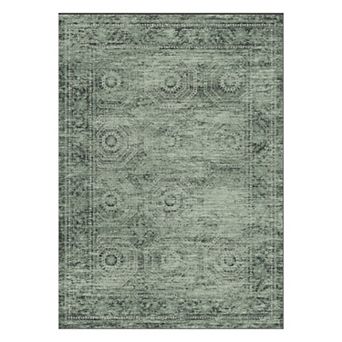 Vintage Washable Area Rug Non-Slip Soft Low Pile Carpet for Living Room & Kitchen