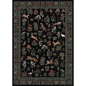 Floral Area Rugs for Living Room Washable Rug Non Slip Ultra Thin Boho Flower Indoor