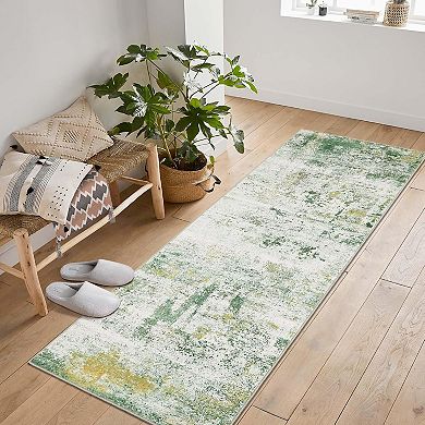 Large Washable Area Rug Indoor Low Pile Carpet Area Rugs Non Slip Stain Resistant