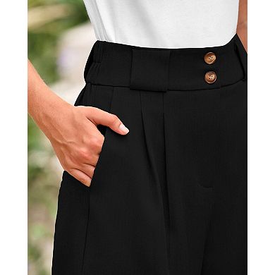 Women's High Waisted Casual Shorts with Practical Side Pockets
