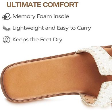 Women's Slip-On Memory Foam Flat Summer Sandals