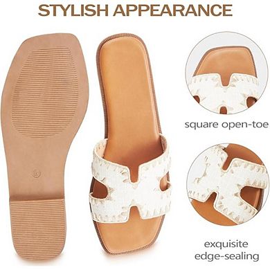 Women's Slip-On Memory Foam Flat Summer Sandals
