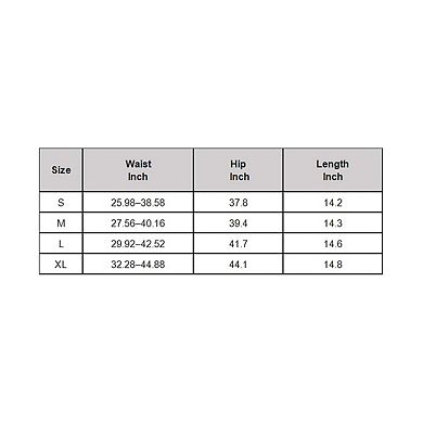 Women’s Printed Drawstring Elastic Waist A-Line Shorts with Tie Belt