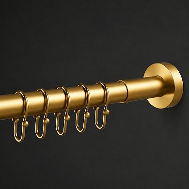 Tension Shower Curtain Rod No Drill Non Slip Adjustable Heavy Duty Multi Use