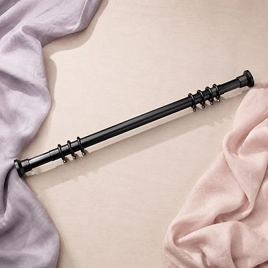 1.26 Inch Diameter No Drilling Adjustable Tension Curtain Rod Multi Purpose Rust Resistant