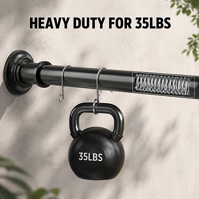 Adjustable Stainless Steel Tension Shower Rod No Drill Heavy Duty Multi Use