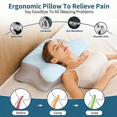 Memory Foam Contour Neck Pillow for Side Sleepers