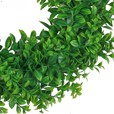 17in Artificial Spring Summer Greenery Wreath for Door Wall Window