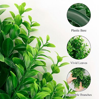 17in Artificial Spring Summer Greenery Wreath for Door Wall Window