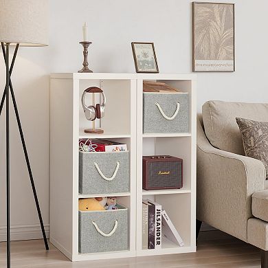 Fabric Storage Bins Shelf Basket Closet Organizer