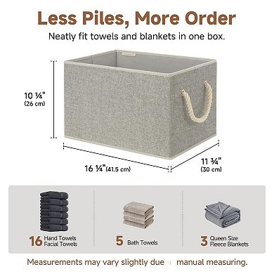 Fabric Storage Bins Shelf Basket Closet Organizer