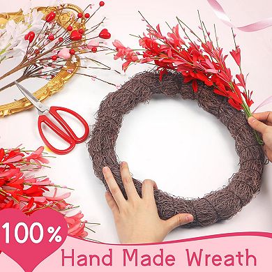 22in Spring Heart Wreath Front Door Mother’s Day Farmhouse