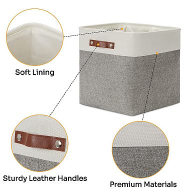 Foldable Fabric Storage Cubes Organizer Baskets for Closet Office