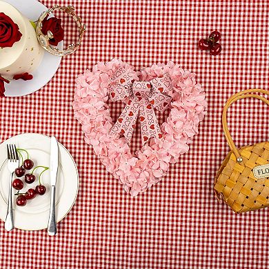 12" Heart Wreath Bow Romantic Gift Decor