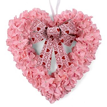 12" Heart Wreath Bow Romantic Gift Decor