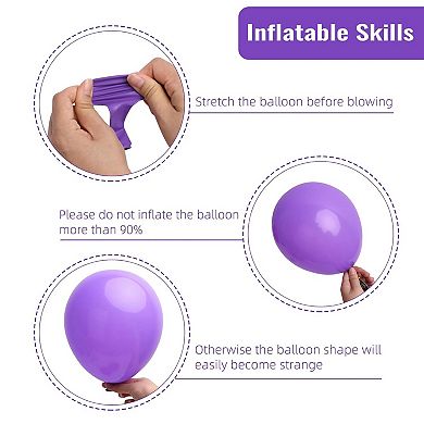 129Pcs Purple Balloon Arch Kit for Birthday, Shower, Party & Event Backdrop Decor
