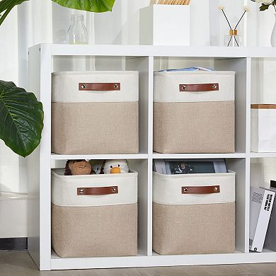 Collapsible Fabric Cube Storage Bins for Shelves