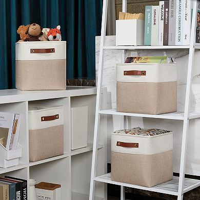 Collapsible Fabric Cube Storage Bins for Shelves