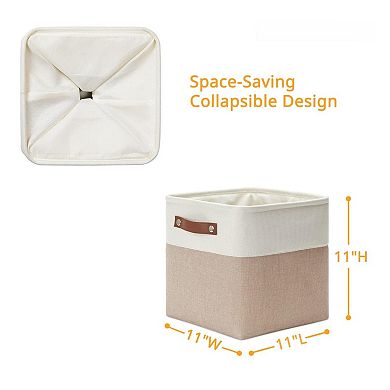 Collapsible Fabric Cube Storage Bins for Shelves