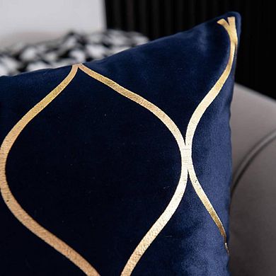 2-Piece Velvet Accent Throw Pillow Cases