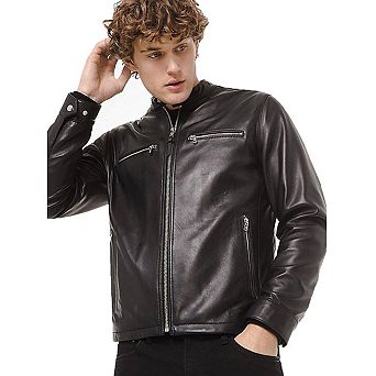 Michael Kors Men's Moto Lamb Leather Jacket