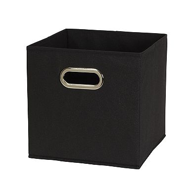 Foldable Fabric Storage Bins Poly-woven Chipboard Grommet Handle Stackable