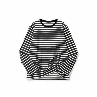 Striped Long Sleeve Thick T-Shirt