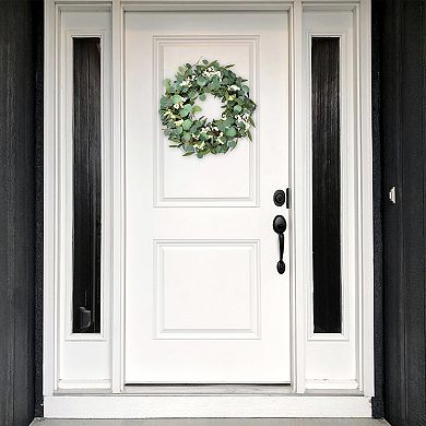 20" Artificial Eucalyptus Wreath Spring Summer Wedding Festival