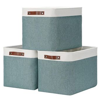 Fabric Storage Bins Foldable Lining Baskets for Gifts Toys Books Clothes