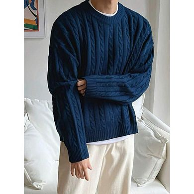 Retro Old Money Style Loose Knitted Sweater