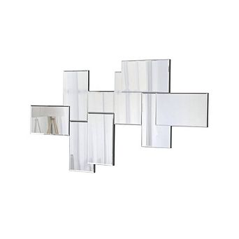 Oversize Irregular Silver Accent Mirror