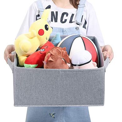 Linen Foldable Storage Bins with Lids and Handles