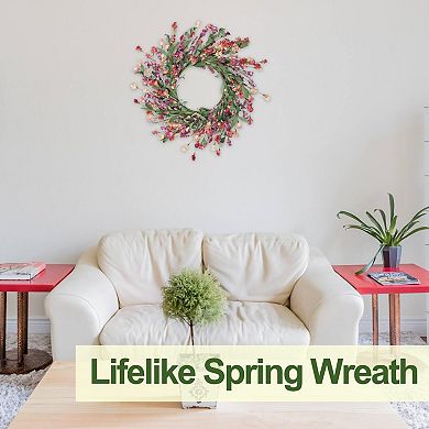 24in Front Door Wreath Spring Summer All Seasons Indoor Outdoor Decor